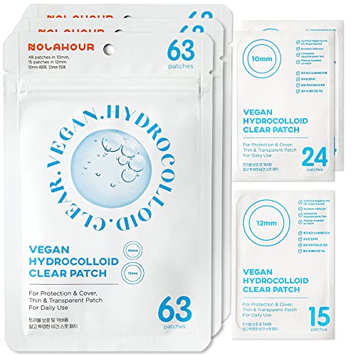 NOLAHOUR Hydrocolloid Clear Patch | Invisible and Ultra-Thin Hydrocolloid Bandages | Vegan Hydrocolloid Patch for Oily and Pimple-Prone Skin | Korean Skin Care Pimple Patches (Pack of 3, 189 Patches)