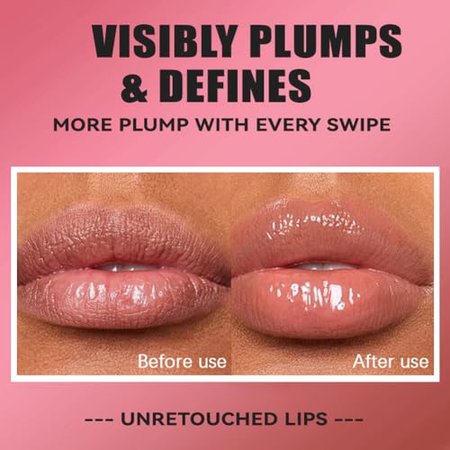 8 Colors Lip Oil with Soft Brush | Hydrating Plumping Lip Gloss