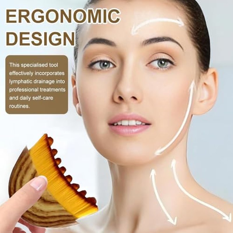 LOVINSHOW Lymphatic Contour Face Brush for Makeup & Massage