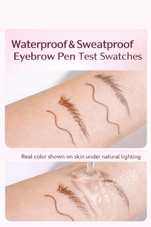 2-in-1 Microblading Eyebrow Pen with Eyeliner, Waterproof