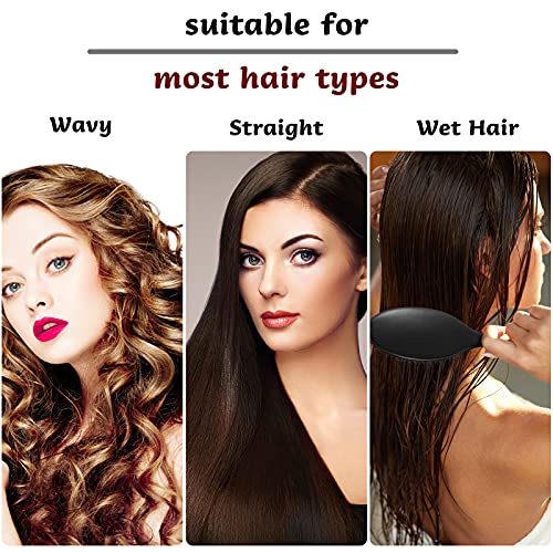 2 Pack Boar Bristle Hair Brushes for Women Men - Gentle Scalp Massage & Hair Care