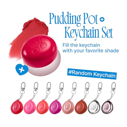 fwee Blurry Pudding Pot + Keychain SET | Airbrushed Blush & Lip, Buildable Pigment, Long-lasting, Lightweight, Easy to Blend, Natural Soft Matte Finish Makeup ? Baby (Soft Pink) | 0.17 oz