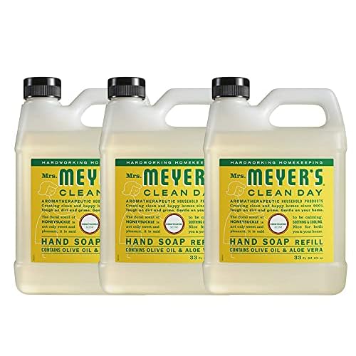 3 set Mrs. Meyer¡¯s Clean Day Liquid Hand Soap Refill, Honeysuckle, 33 Ounce (3 Pack)