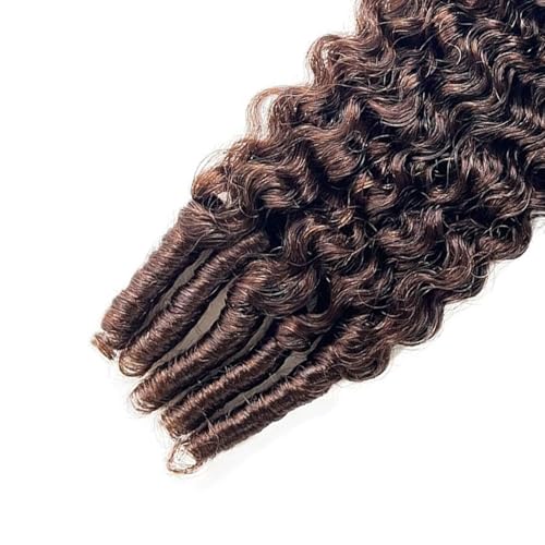 Chocolate Brown Burmese Curly Human Hair Bundle 26 Inch