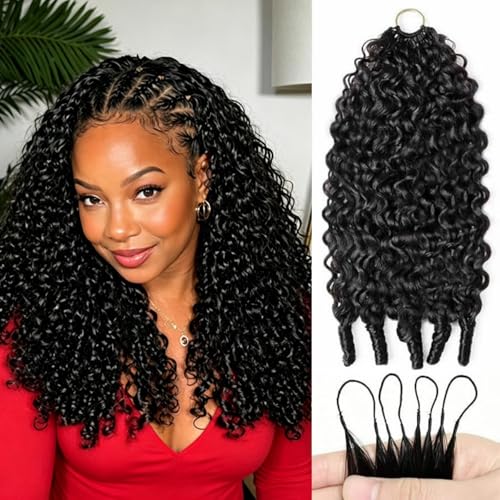 Burmese Curly Crochet Human Hair Bundles - 18 Inch, Knotless