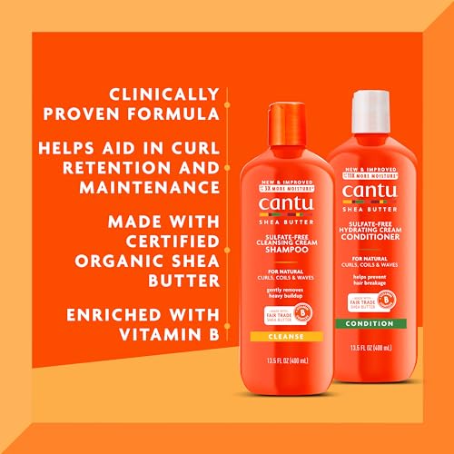 Cantu Shea Butter Shampoo & Conditioner Set for Natural Hair