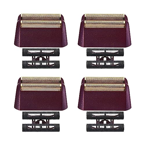 Replacement Heads for Men, 5 Star Series Finale Razor Replacement Foil and Bar Assembly Compatible with wahl Foil 7031-100,7043-100 Shave Replacement Head, 4 Packs (Red)