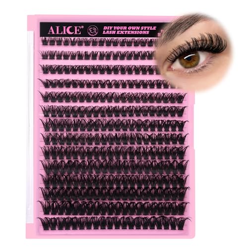280Pcs DIY Lash Extensions 8-16mm Wispy D-Curly Clusters