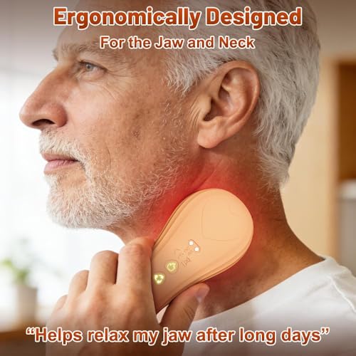 TMJ Jaw Massager with Heat, Vibration & Rolling Balls