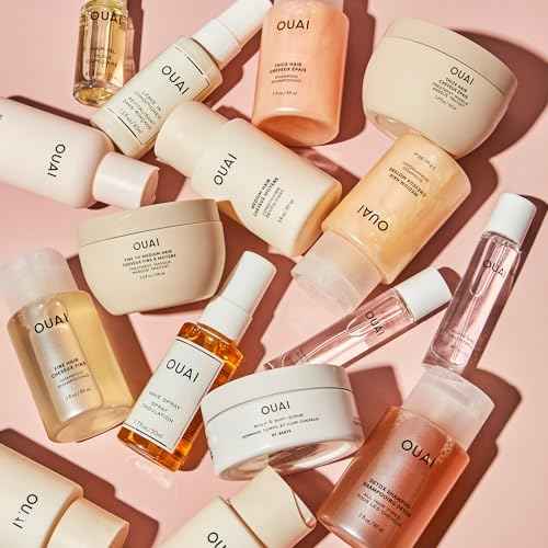 OUAI Medium Conditioner Travel Size - Hydrating Hair Conditioner with Coconut Oil, Babassu Oil, and Keratin - Strengthens, Repairs and Adds Shine - Paraben and Phthalate Free Hair Care Products (3 Oz)