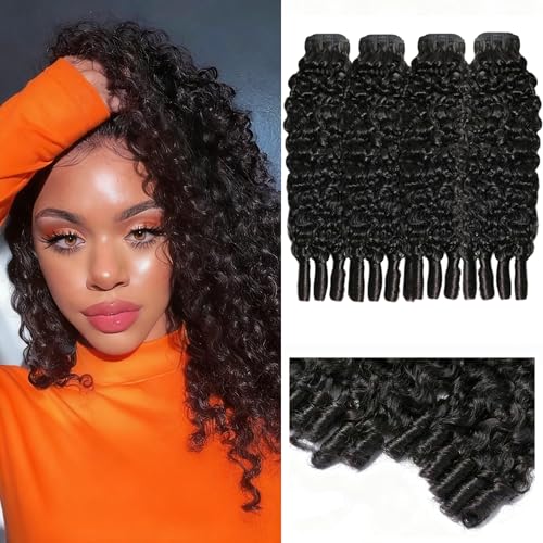 Fancybella Burmese Curly Hair Bundles 12 Inch Natural Black 3C4A Spiral Ends