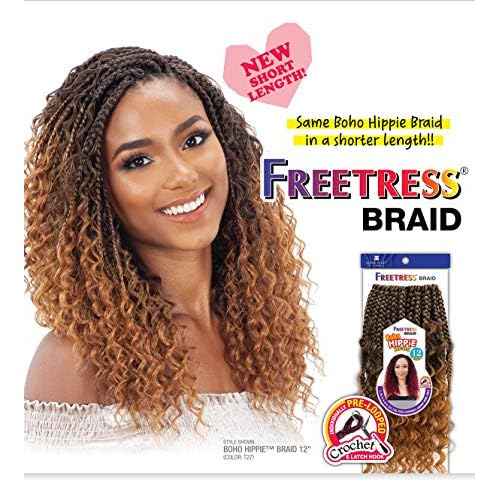 FreeTress Crochet Braids Boho Hippie Braid 12" (5-PACK, T27)