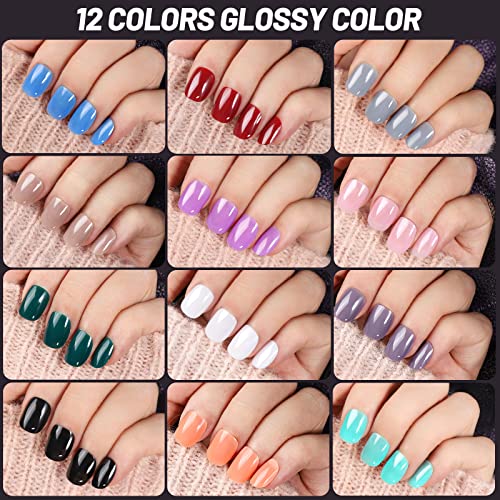 Teenitor Short Press On Nails Set - 576 Pcs Matte & Glossy Fake Nails with Glue and Decor
