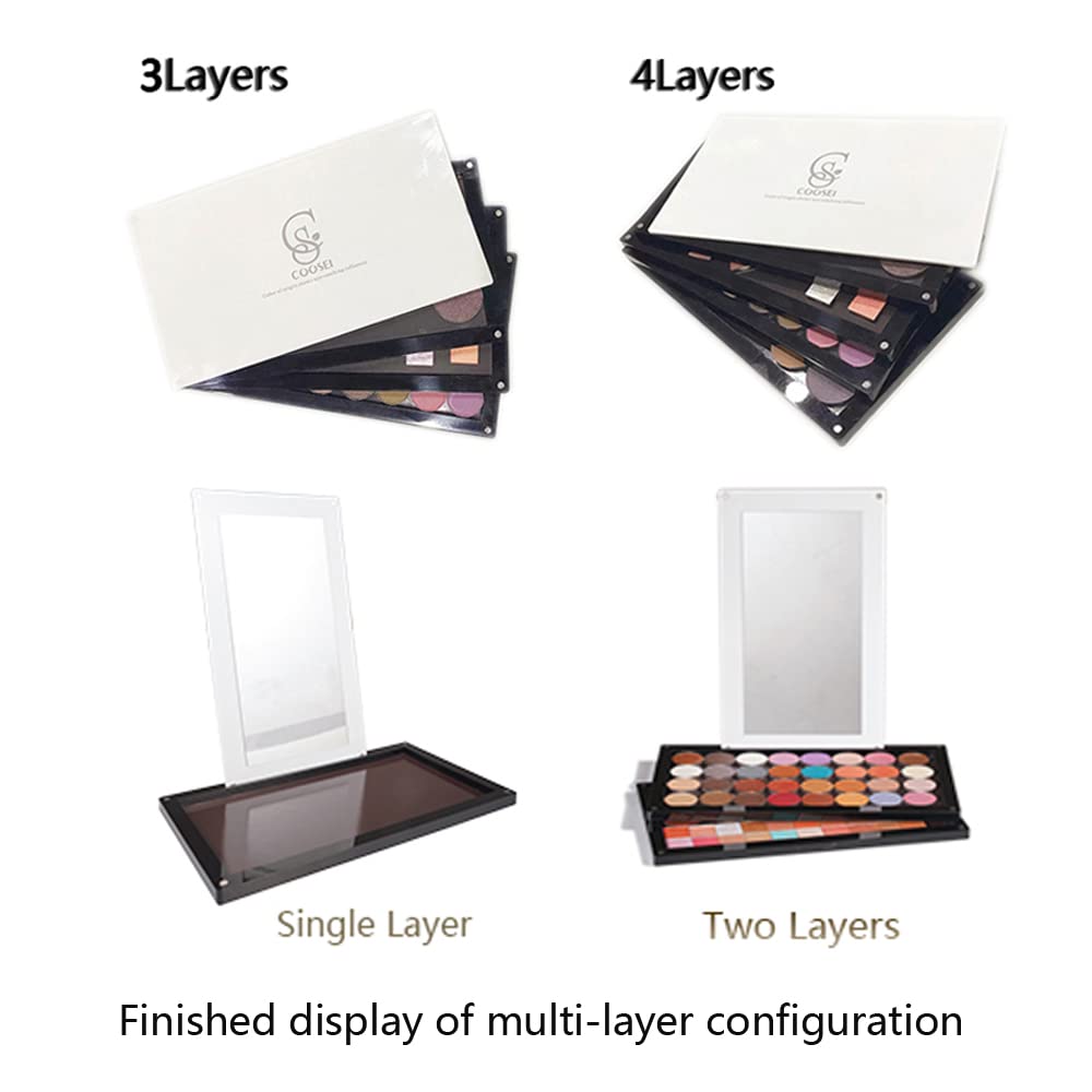 Coosei Acrylic Magnetic Makeup Palette Eyeshadow Palette Empty for ABL2 and dABL2 only Additional Stackable Layer for More Space (Stackable Single Layer) Unsuitable for ABL1