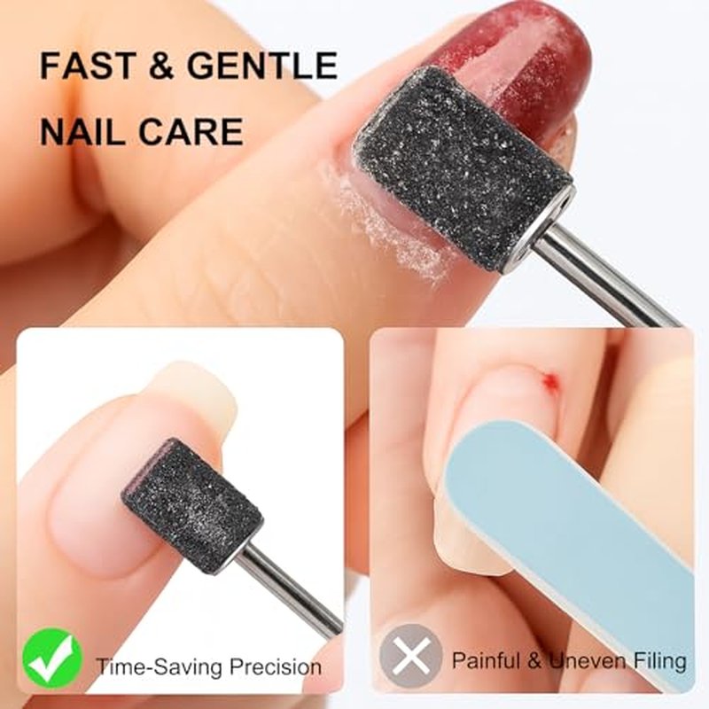 145 Pcs Nail Drill Bits Set - Fine Grit Sanding Bands for Acrylic Nails
