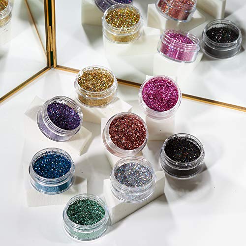 Moon Glitter Holographic Gold Cosmetic Glitter Shaker 0.17oz