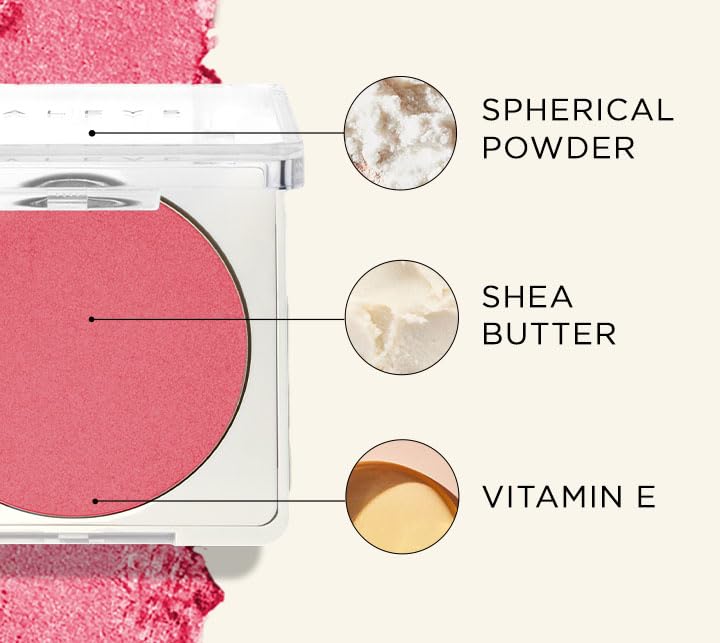 HALEYS Re-pop Smoothing Powder Blush - Pigmented, Easy Blending, Longwear, Buildable, Talc-Free, V + CF