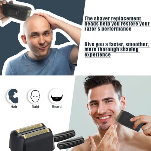 Shaver Foil Head Cutter Bar Replacement,Compatible with Wahl 5 Star Series Vanish Shaver 8173-700,High Performance Shaving Accessorie, Black (2 Pack)