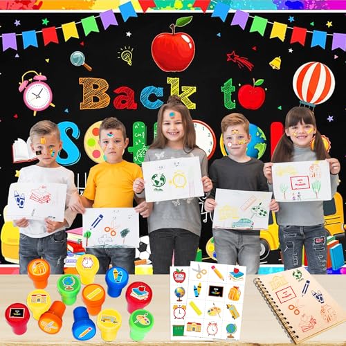 36-Piece Back to School Party Favors - Stamps & Tattoos
