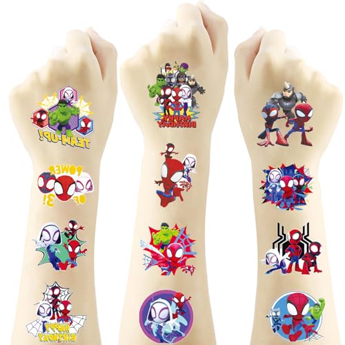 60 Piece Superhero Temporary Tattoos for Kids Party Favors