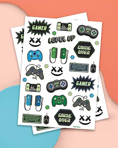 Video Game Temporary Tattoos - 40 Glow in Dark Designs
