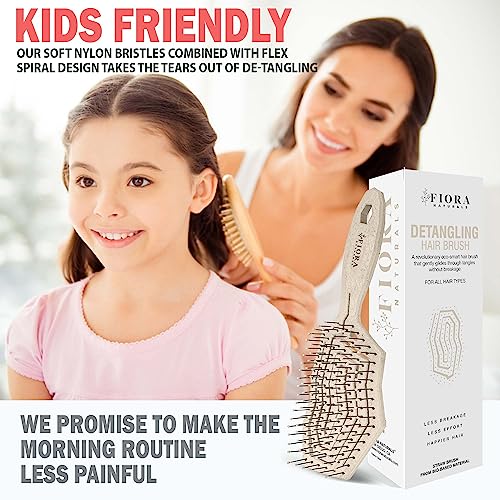 Fiora Naturals Detangling Hair Brush for All Hair Types