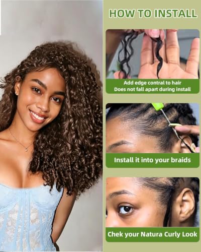 Burmese Curly Crochet Hair 16" - Knotless Pre-Looped Extensions