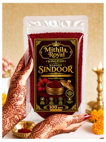 Maroon Sindoor Powder for Women | Organic Kumkum Compact