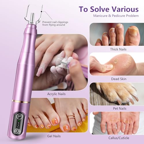 TUOBEO Cordless Electric Nail Drill Kit - Portable 20,000 RPM Efile Set