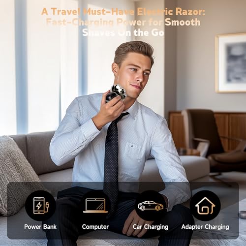 Electric Razor for Men,Head Shavers for Bald Men,9D Floating with Magnetic Razors,5-in-1 Head Shaver,Wet & Dry Electric Razor for Home & Travel
