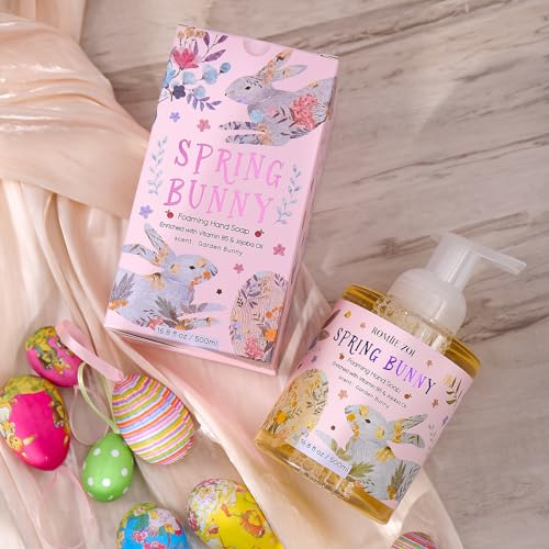ROMIIE ZOI Foaming Hand Soap for Easter Gift Basket- Spring Bunny - Infused with Garden Bunny Aroma - 500 ML / 16.8 FL OZ