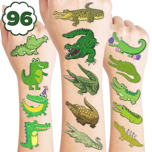 96 PCS Alligator Temporary Tattoos - Party Favors