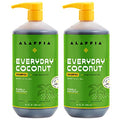 Alaffia EveryDay Coconut Shampoo, Gentle Cleansing Shampoo for Normal to Dry Hair, Made with Coconut Oil Rich in Vitamin E, No Parabens or Phthalates, Coconut, 2 pack - 32 Fl Oz Ea