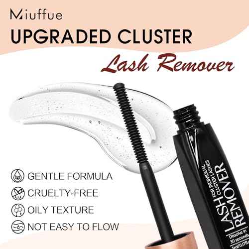 Deep Cleansing Cluster Lash Remover, Eyelash Glue Remover for Individual False Lashes, 15s Fast Removal, Safe Ingredients, Cruelty-Free, 0.17 fl oz
