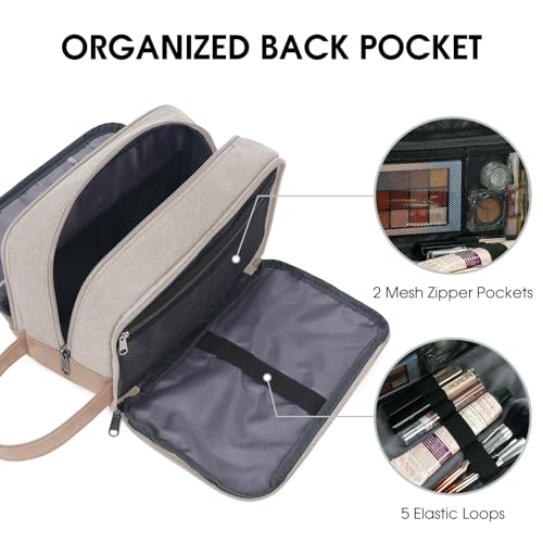 WANDF Travel Toiletry Bag for Men Large Dopp Kit Hanging Organizer