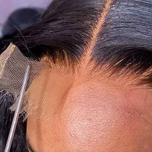 2x6 HD Lace Closure Body Wave 0.11mm Skinlike Undetectable Melted HD Lace Closure with Serrated Edge 12A Unprocessed Virgin Human Hair Closure Pre Plucked with Baby Hair 20 Inch