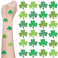 Landhoow 240 Pcs St Patrick's Day Tattoos Temporary Glitter Face Tattoos Cool Body Sticker Costume Accessory Tattoos