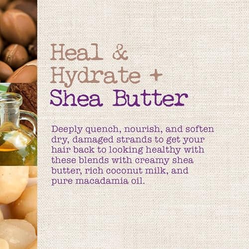 Maui Moisture Heal & Hydrate + Shea Butter Conditioner to Repair & Deeply Moisturize Tight Curly Hair with Coconut & Macademia Oils, Vegan, Silicone, Paraben & Sulfate-Free, 13 fl oz