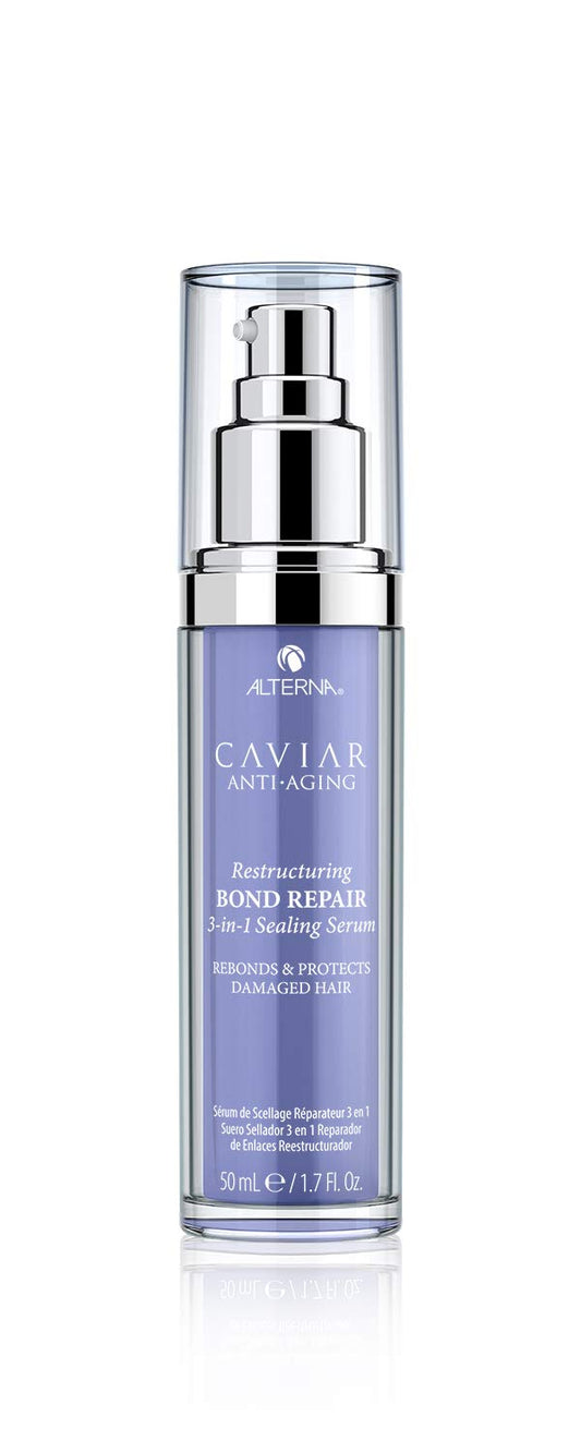 Alterna Caviar Anti-Aging Restructuring Bond Repair 3-in-1 Sealing Serum, Rebonds & Protects Damaged Hair,1.7 Fl Oz (Pack of 1)