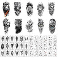"70PCS Temporary Tattoos men and Adults - Waterproof Fake Tattoos Stickers,Tiger Skull Skeleton Tattoos kit Stickers.party and Summer Designs.