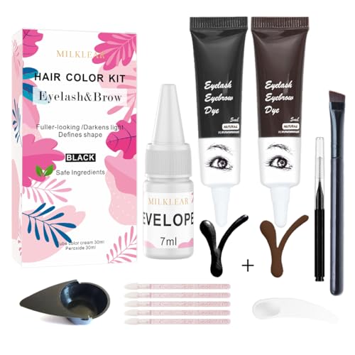 Eyelash & Eyebrow Color Kit - Lasting Black & Brown Treatment