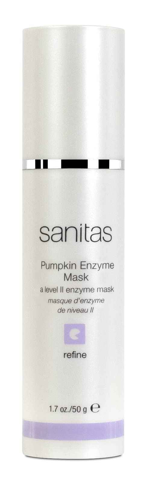 Sanitas Skincare Pumpkin Enzyme Mask, Exfoliating, Brightening Treatment Mask, Organic Pumpkin, Vitamin C, Vitamin E, 1.7 Ounce