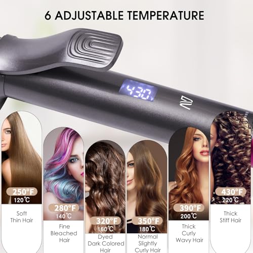 Nycoba 1.25-Inch Ceramic Curling Iron with Adjustable Heat