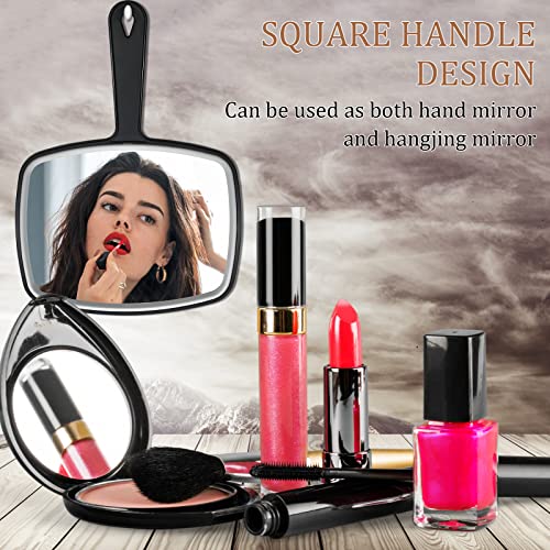 Geetery 12 Pack Hand Mirrors with Handles - Wall Mount Makeup Mirror