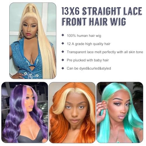 613 Blonde 13x6 HD Lace Front Wig Human Hair 24in