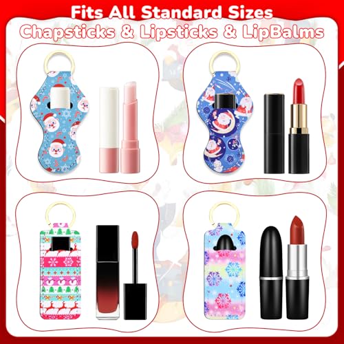 Likesing Chapstick Holder Keychain - Lip Balm Pouch (6-Pack)