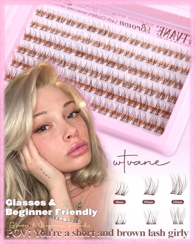 Brown Lash Clusters 8-12mm Natural Eyelash Extensions