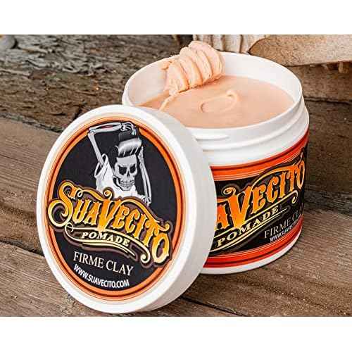 Suavecito Pomade Firme Clay - Strong Hold Hair Clay For Men - Low Shine Matte For Natural Texture Hairstyles