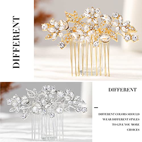 Crystal Bride Wedding Hair Comb - Silver Rhinestone Bridal Headpiece