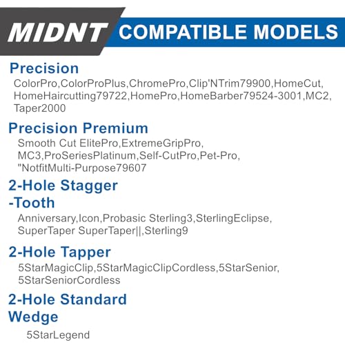 Blades for Wahl Precision Replacement Blades Compatible with Wahl MC3 Replacement Blades,2 Hole Clipper Blade Compatible with Wahl Clipper Blades Replacement,with 2 Pairs Screws.